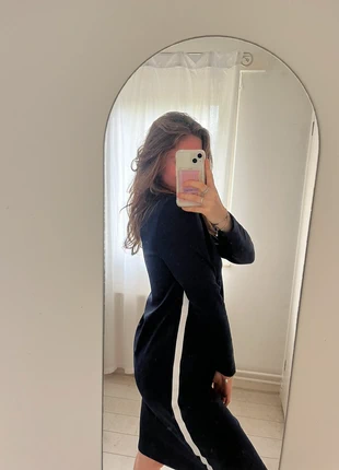 Jurk donkerblauw met witte streep - Silver Creek, marca: Silver Creek, estado: Novo sem etiquetas, tamanho: L / 40 / 12, €12.00, €13.30 inclui Proteção do Comprador