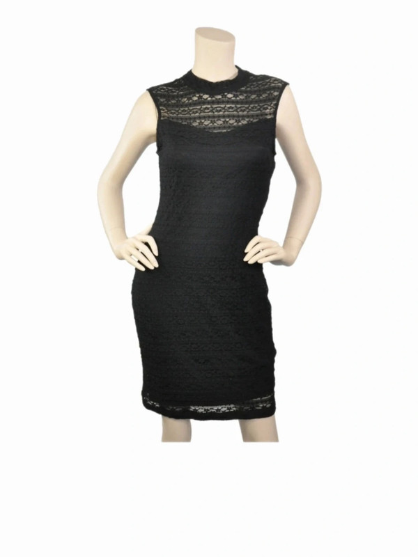 Guess Black Lace Mini Key-whole Overlay
Sleeveless High Neck Sheath Dress 1