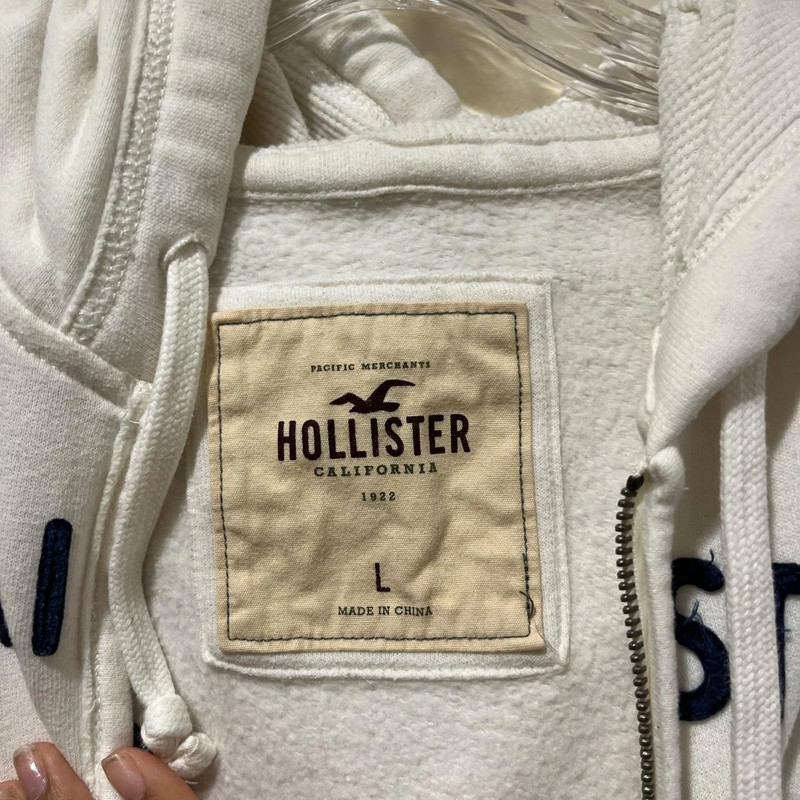 Women's White Vintage Hollister Zip-up 3