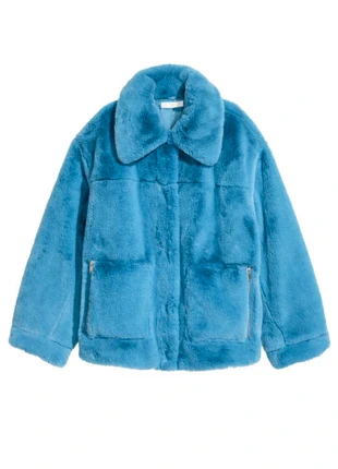 Hemelsblauwe jas van imitatiebont, marque: H&M, état: Neuf sans étiquette, taille: XXS / 32 / 4, 69,95 €, 74,15 € Protection acheteurs incluse