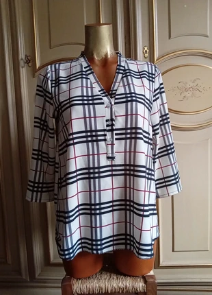 Blusa tartan oversize vintage 90s, brand: Vintage, condizioni: Ottime, taglia: L / IT 44 / EU 40, €4.00, €4.90 include la Protezione acquisti