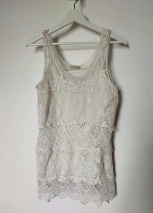 Robe blanche en dentelle Jacqueline Riu - Taille S, brand: Jacqueline Riu, condition: Very good, size: S / 36 / 8, €1.00, €1.75 includes Buyer Protection