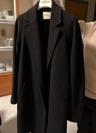 Hannaj cappotto nero donna, marque: Hannaj coat Made in Italy, état: Très bon état, taille: M / 38 / 10, 15,00 €, 16,45 € Protection acheteurs incluse