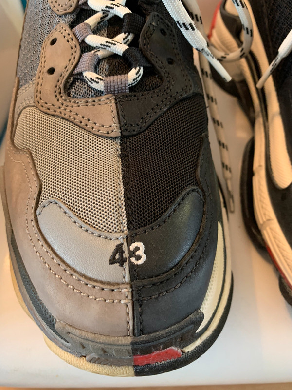 Balenciaga triple s half black clearance half grey