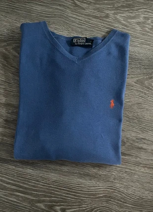 Pull fin homme col V Ralph Lauren bleu taille XXL, brand: Ralph Lauren, condition: Very good, size: XXL / 44 / 16, €35.00, €37.45 includes Buyer Protection