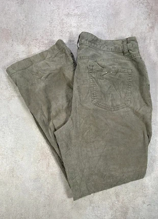 Pantalon Vintage En Velours Côtelé / Corduroy St John's Bay vert olive droit taille 12, marca: Vintage Dressing, estado: Muito bom, tamanho: L / 40 / 12, €14.00, €15.40 inclui Proteção do Comprador Pro