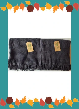 2 serviettes de toilette noires 50x100 cm Sincère collection Fringes, marque: Sincere, état: Très bon état, 10,00 €, 11,20 € Protection acheteurs (Pro) incluse