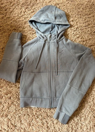 Gymshark blue / gray zip-up hoodie, brand: Gymshark, condition: Very good, size: XS / 6, £7.00, £8.05 includes Buyer Protection