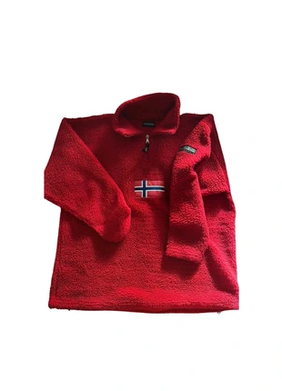 Maglione vintage rosso in pile Napapijri, marque: Napapijri, état: Bon état, taille: M / 38 / 10, 40,00 €, 42,70 € Protection acheteurs incluse