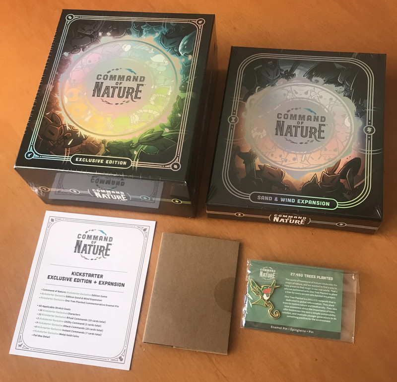 Command of Nature Exclusive Edition + Sand & Wind + pin - Kickstarter - Nuovo New 1