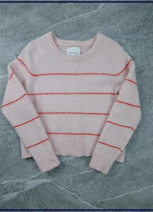 Pull col rond Samsøe & Samsøe- Alpaga et laine merinos – Rose à rayures rouges – Taille S, marque: Samsøe Samsøe, état: Très bon état, taille: S / 36 / 8, 60,00 €, 63,70 € Protection acheteurs (Pro) incluse