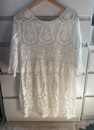 Vestido de encaje blanco elástico, marque: Local, état: Très bon état, taille: Taille unique, 8,00 €, 9,10 € Protection acheteurs incluse