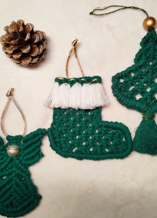 Lot de 3 Ornements de Noël vert, brand: Noël, condizioni: Ottime, €5.00, €5.95 include la Protezione acquisti Pro