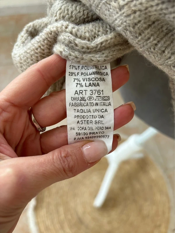 Pull marron-beige avec inscription Rock léopard -Taille unique - photo numéro 13