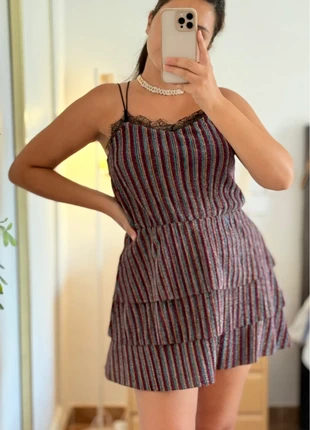 Robe Sfera pailletée neuve M bretelles dentelle, marca: Sfera, estado: Nuevo con etiquetas, tamaño: M / 38 / 10, 6,00 €, 7,00 € Protección al comprador incluida