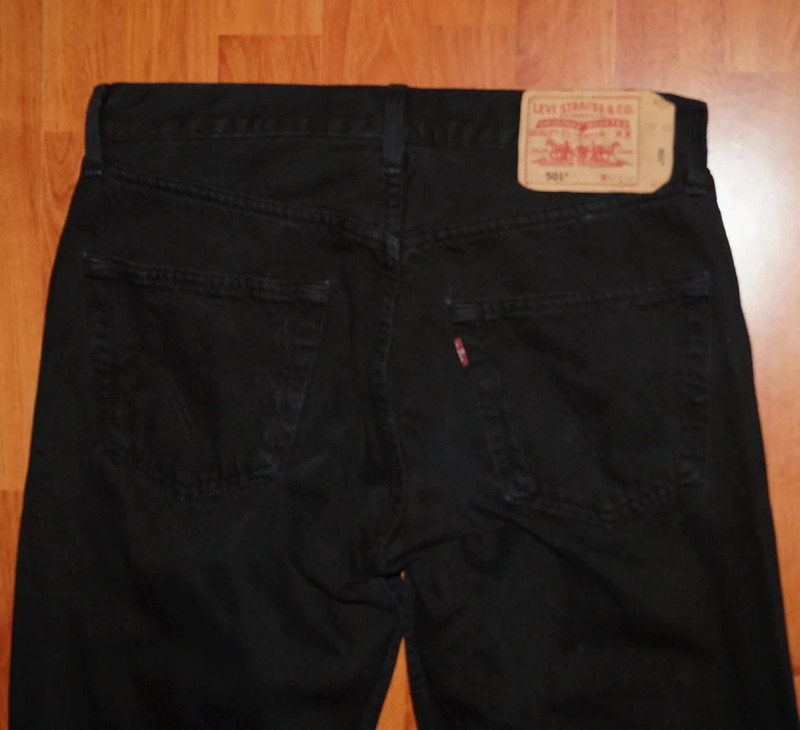 Jeans LEVIS 501 Straight W31 L32 (FR t41) noir brut 1803 1