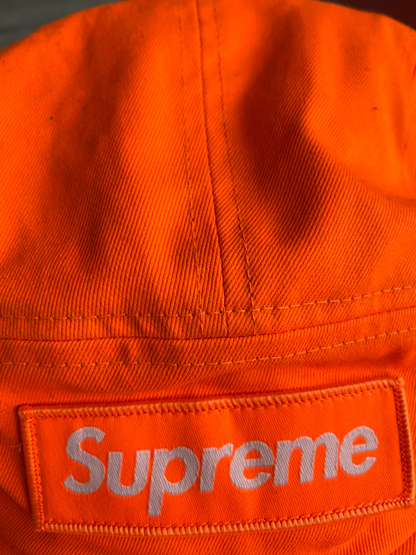 Supreme Washed Chino Twill Camp Cap (FW18) Neon Orange | Vinted