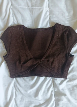 Dark Academia style brown top with glitter, marca: Top Vintage, estado: Muy bueno, tamaño: S / 36 / 8, 3,00 €, 3,85 € Protección al comprador incluida
