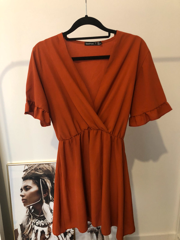 Boohoo discount robe orange