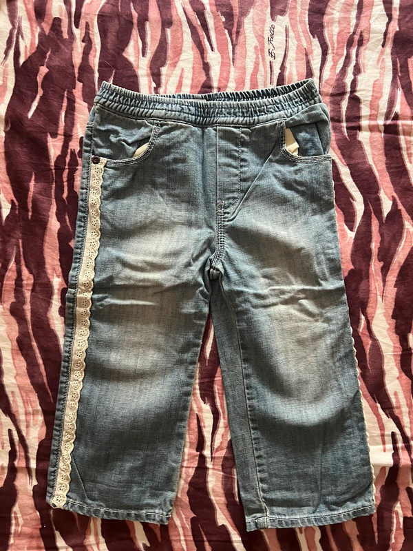 Jeans bimba con dettagli in pizzo IKKS 2 anni 1