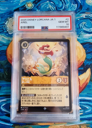 Disney Lorcana Ariel PSA 10 #2 Japanese First chapter, marke: Disney, zustand: Sehr gut, 49,90 €, 53,10 € beinhaltet Vinted-Käuferschutz Pro