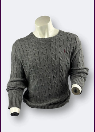 Pull torsadé gris Polo Ralph Lauren taille L, marca: Ralph Lauren, estado: Muito bom, tamanho: L, €52.00, €55.30 inclui Proteção do Comprador Pro