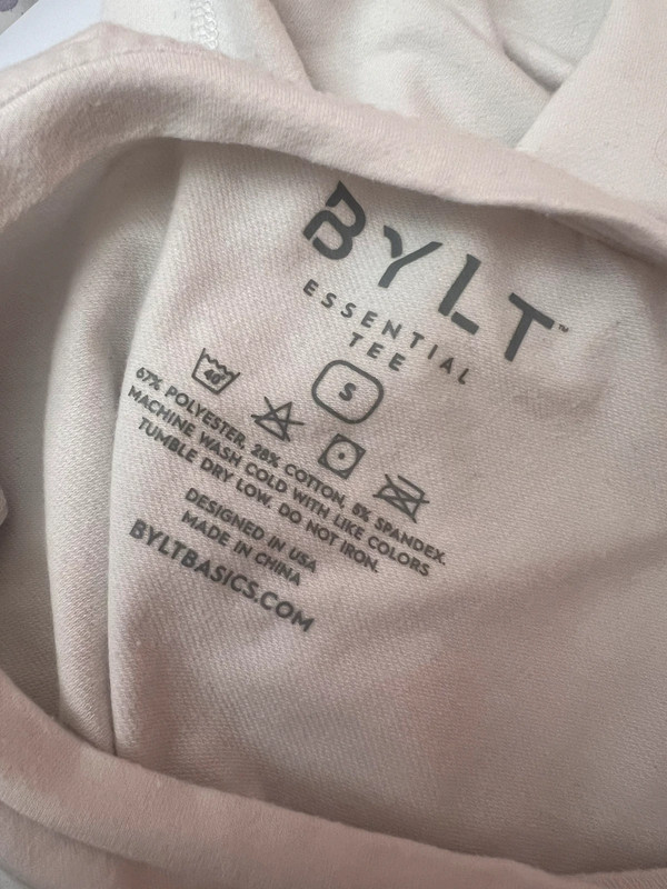 Bylt Small White Essential Tee Shirt 4
