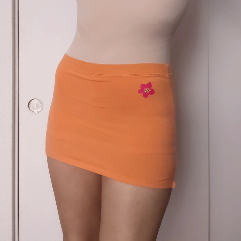 Hot Pink Mini Skirt with Rhinestones S
