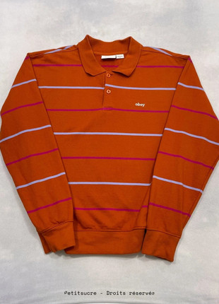 Pull Obey récent col Polo Orange Homme coupe Large Crew Neck - Taille S /411R, marque: Obey, état: Très bon état, taille: S, 49,00 €, 52,15 € Protection acheteurs (Pro) incluse