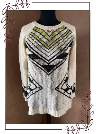 Pull graphique Pull & Bear T36 – Motif chevrons noir & jaune fluo, marque: Pull & Bear, état: Très bon état, taille: S / 36 / 8, 15,00 €, 16,45 € Protection acheteurs incluse