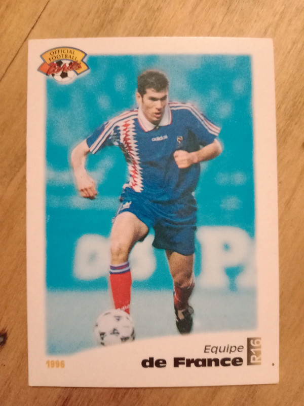 Carte Panini Foot 1996 Rare Zidane
