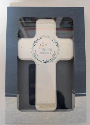 Kinderholzkreuz zur Taufe, marca: Butzon & Bercker, estado: Novo com etiquetas, €5.00, €5.95 inclui Proteção do Comprador
