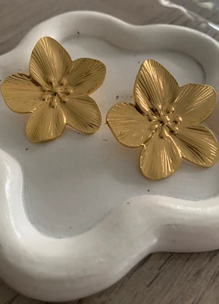 Boucles d’oreilles fleur chic design en acier inoxydable doré, marca: Boutique privée, estado: Muy bueno, 8,90 €, 10,05 € Protección al comprador Pro incluida