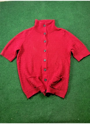 Gilet cardigan grosse maille Chaps rouge col relevé a bouton taille L femme, brand: Vintage Dressing, condizioni: Nuovo senza cartellino, taglia: L / IT 44 / EU 40, €14.00, €15.40 include la Protezione acquisti Pro