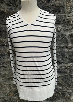 Ladies black white striped long sleeve top, brand: Point Zero, condition: Good, size: M / 38 / 10, €5.00, €5.95 includes Buyer Protection