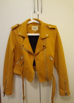 Senfgelbe Bikerjacke, marque: Fascinate, état: Neuf sans étiquette, taille: M / 38 / 10, 23,00 €, 24,85 € Protection acheteurs incluse