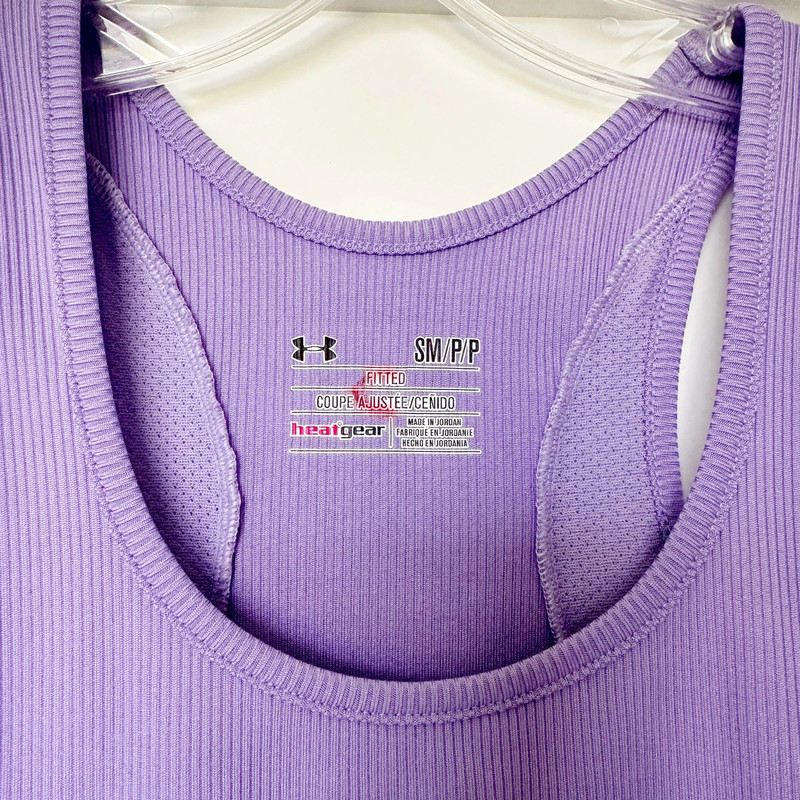 Under Armour Heatgear Fitted Purple Tank 3