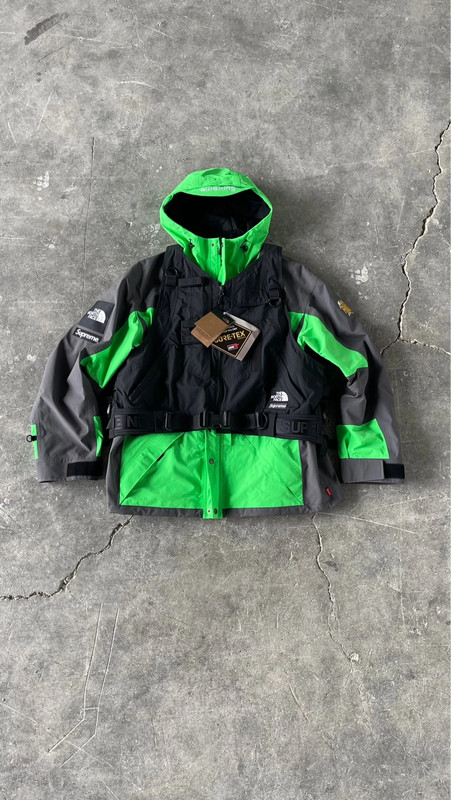 Supreme X The North Face Rtg Jacket Green + Vest Combo