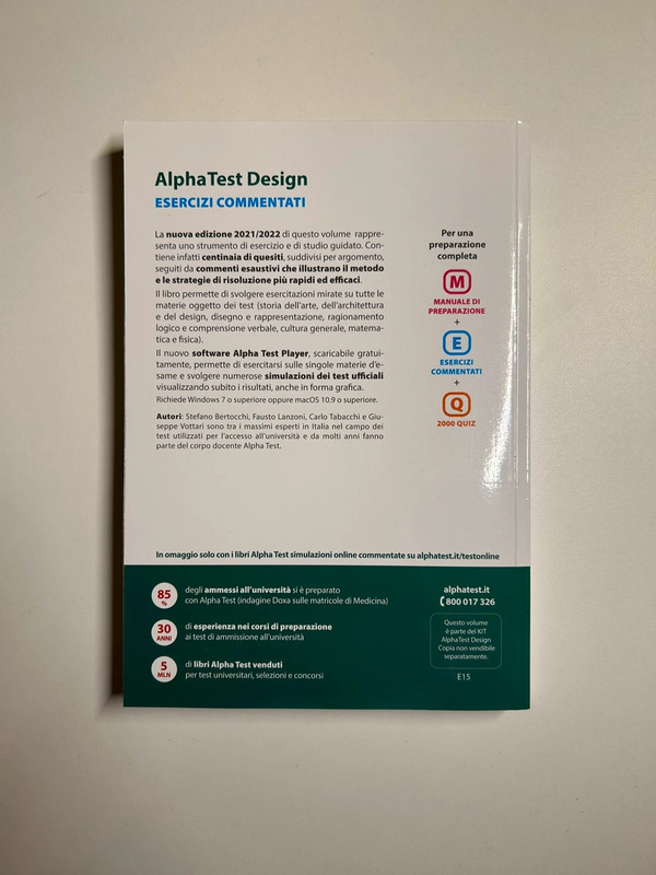 Alpha Test. Design. Manuale di preparazione. Con Contenuto
