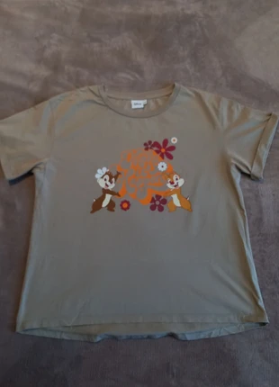 T-shirt Disney M – Tic et Tac vintage fleurs, beige rétro, merk: Disney, staat: Nieuw zonder prijskaartje, maat: 14 jaar / 164 cm, € 9,00, € 10,15 inclusief Kopersbescherming