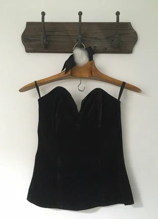 Bustier velours noir vintage , brand: Vintage, condition: Very good, size: XS / 34 / 6, €25.00, €26.95 includes Buyer Protection