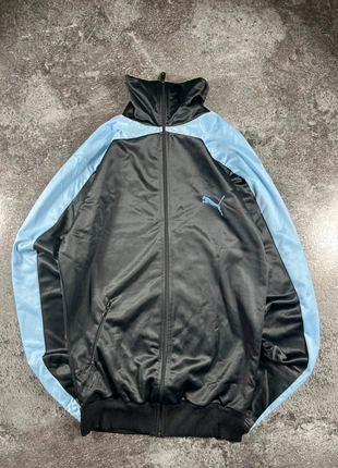 Veste zip jacket puma vintage y2k 2000s satiné noir/bleu brodé cintré sport femme Taille M/L, marca: Puma, estado: Muy bueno, tamaño: L / 40 / 12, 27,00 €, 29,05 € Protección al comprador incluida