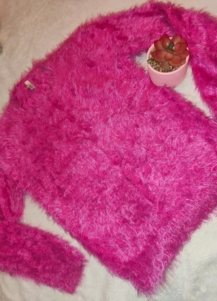 Pull rose à fourrure, état: Très bon état, taille: 10 ans / 140 cm, 3,00 €, 3,85 € Protection acheteurs incluse