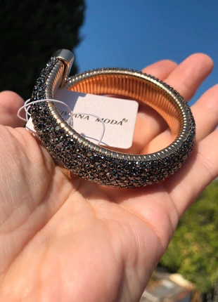 Pulsera elástica negra con destellos brillantes, marca: viviana moda, estado: Nuevo con etiquetas, 15,50 €, 16,98 € Protección al comprador incluida