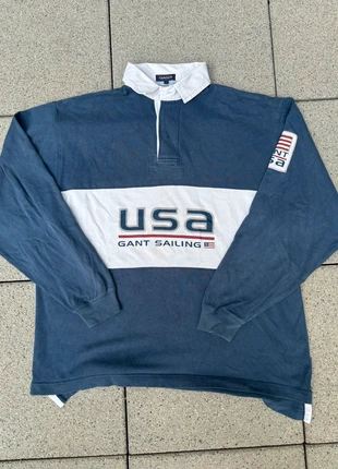 Polo Épais Vintage Gant logo Brodé Bleu taille L, brand: GANT, condition: Very good, size: L, €25.00, €26.95 includes Buyer Protection