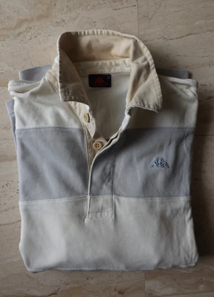 Shirt con due bottoni, in cotone, manica lunga, taglia S, colore panna e lillla tenue, marca: Robe di Kappa, estado: Bueno, tamaño: S, 4,99 €, 5,94 € Protección al comprador incluida