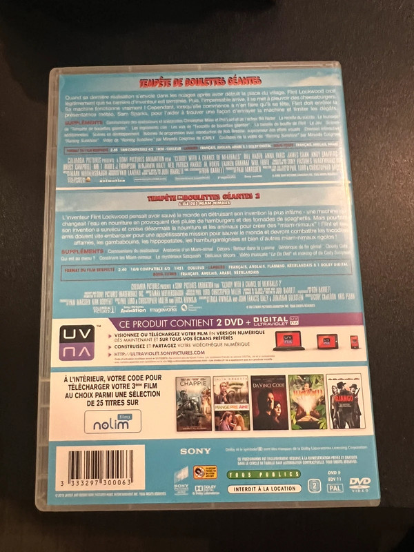 DVD Tempête de boulettes géantes 1 et 2 2