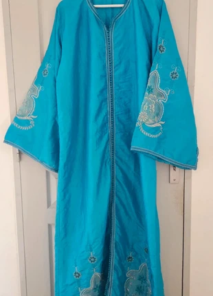 Caftan bleu robe marocaine vintage, brand: Maroc, condition: Very good, size: One size, €20.00, €21.70 includes Buyer Protection