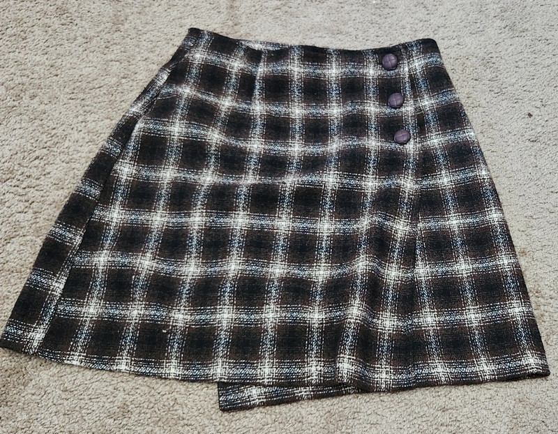 Brown Plaid A. Byer Skirt 1