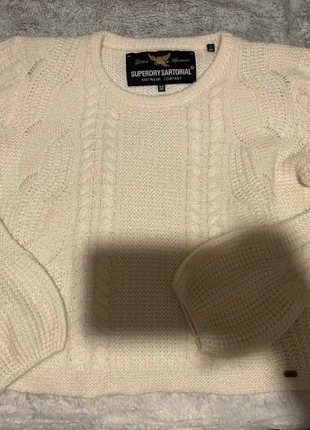 Pull en laine blanc cassé superdry, marque: Superdry, état: Bon état, taille: M / 38 / 10, 5,00 €, 5,95 € Protection acheteurs incluse